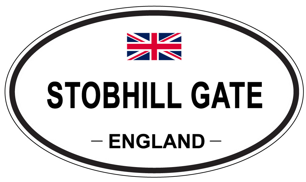 STOBHILL GATE, ENGLAND - Oval Sticker