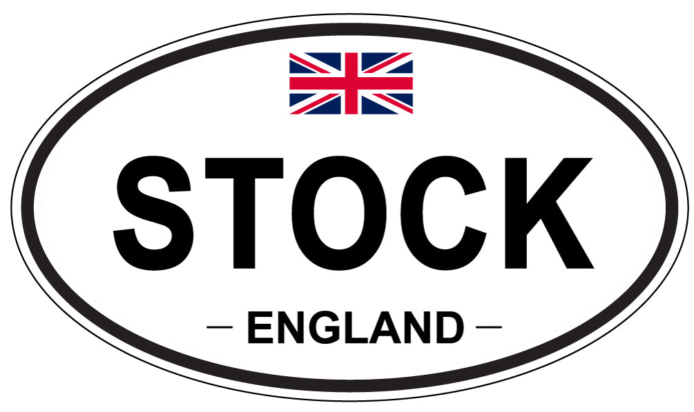 STOCK, ENGLAND - Oval Sticker