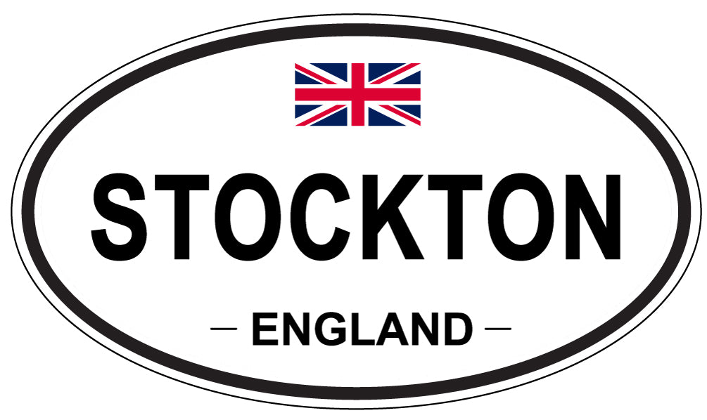 STOCKTON, ENGLAND - Oval Sticker