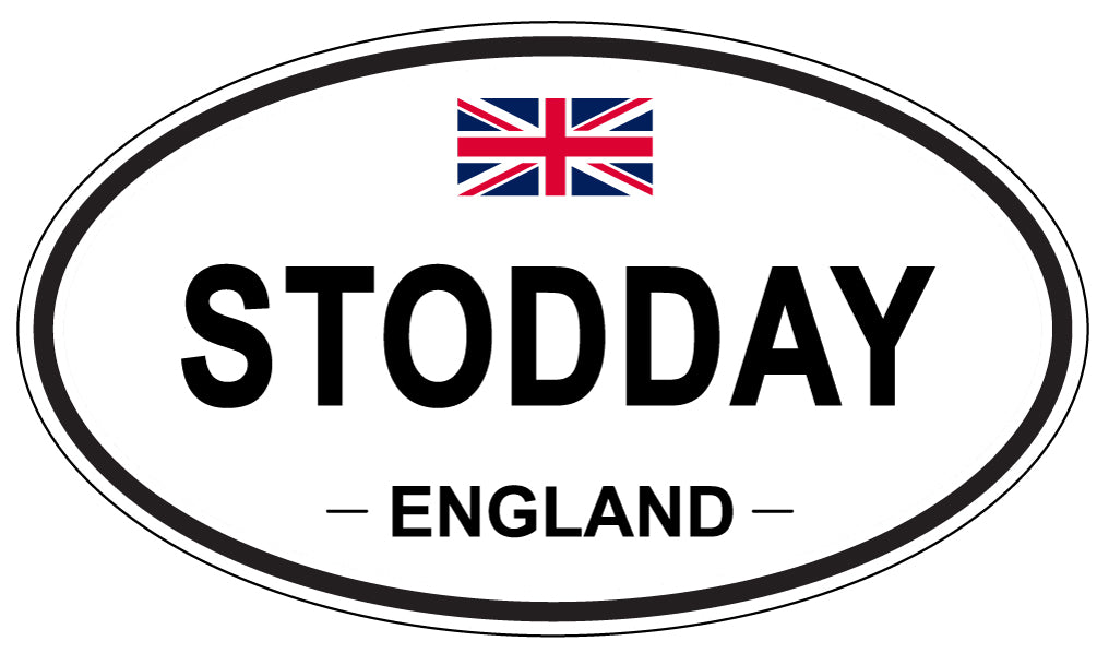 STODDAY, ENGLAND - Oval Sticker