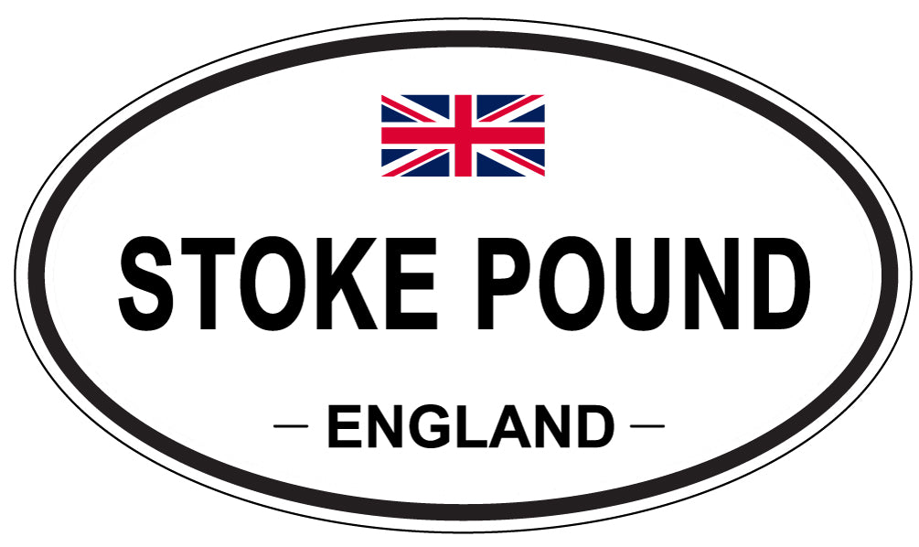 STOKE POUND, ENGLAND - Oval Sticker