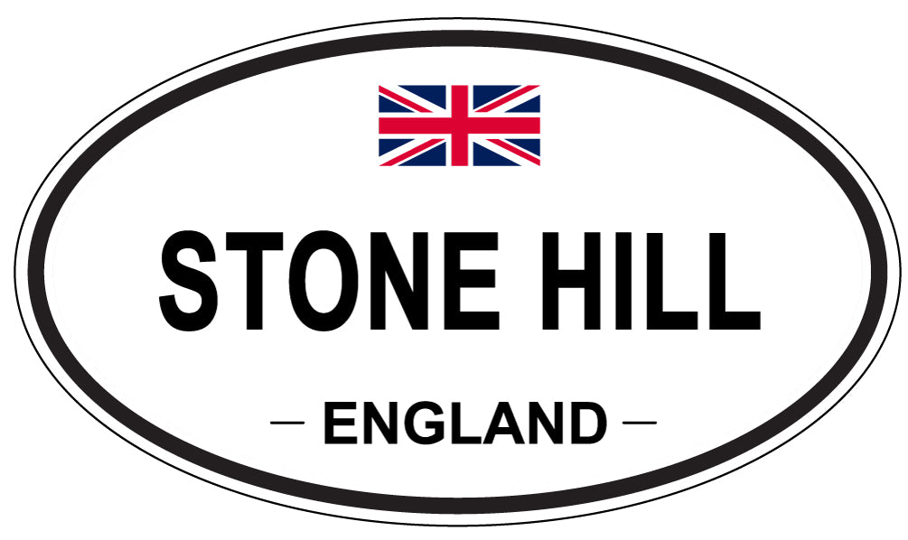 STONE HILL, ENGLAND - Oval Sticker