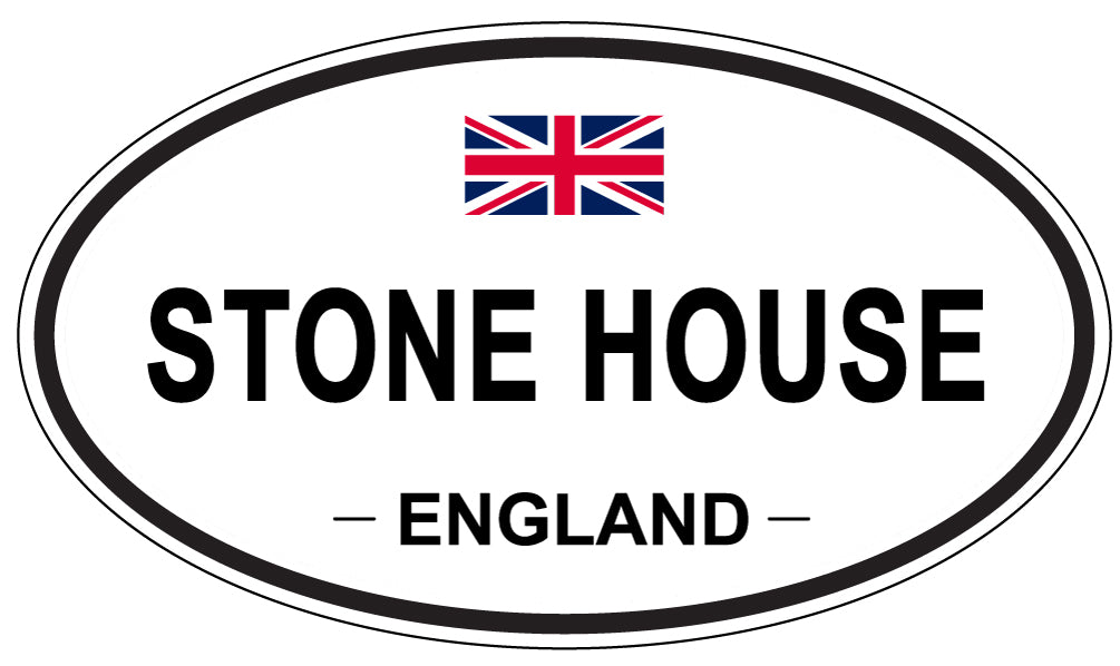 STONE HOUSE, ENGLAND - Oval Sticker