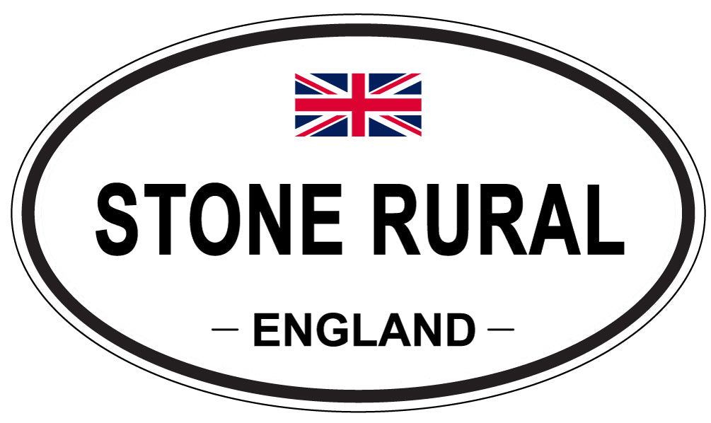 STONE RURAL, ENGLAND - Oval Sticker