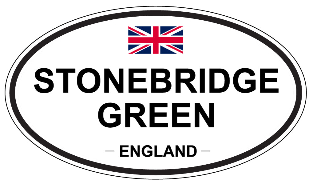 STONEBRIDGE GREEN, ENGLAND - Oval Sticker