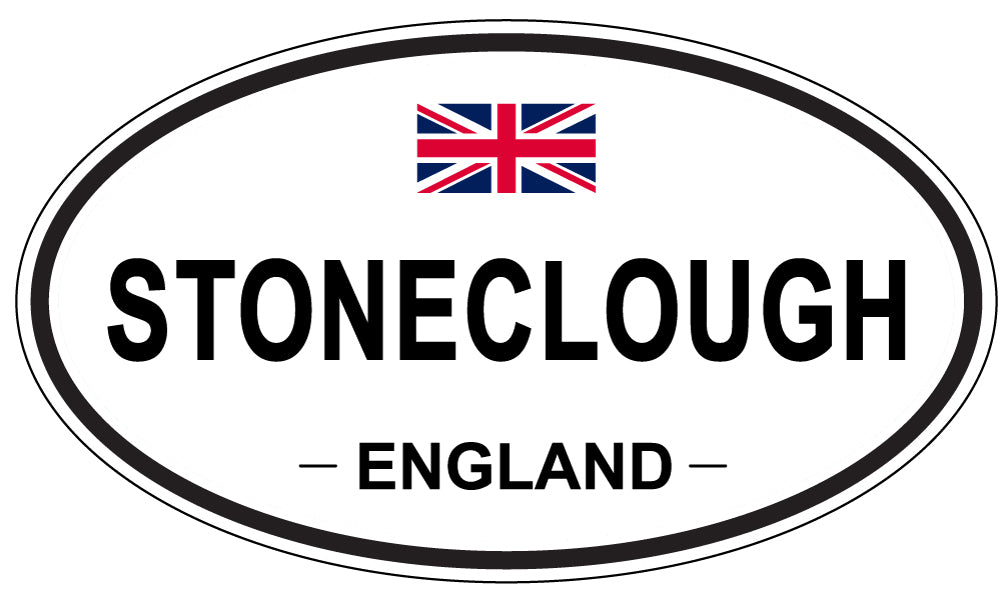 STONECLOUGH, ENGLAND - Oval Sticker