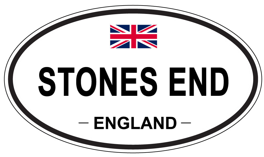 STONES END, ENGLAND - Oval Sticker
