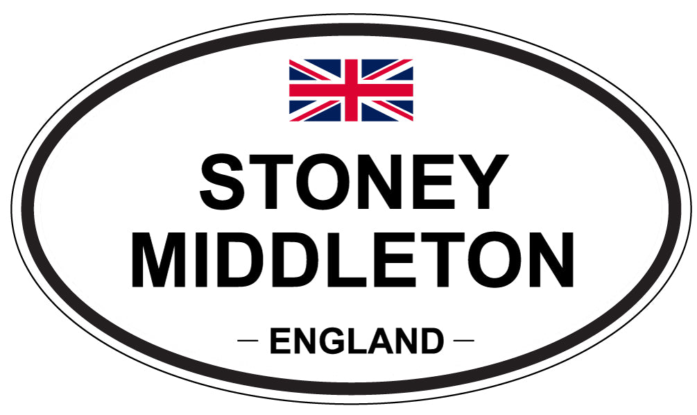 STONEY MIDDLETON, ENGLAND - Oval Sticker