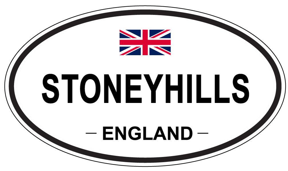 STONEYHILLS, ENGLAND - Oval Sticker