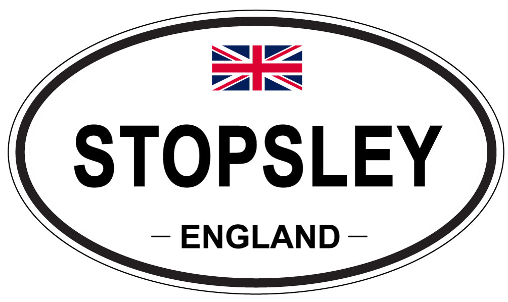 STOPSLEY, ENGLAND - Oval Sticker