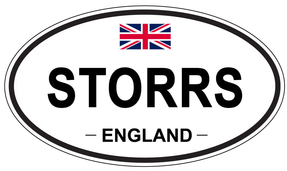 STORRS, ENGLAND - Oval Sticker