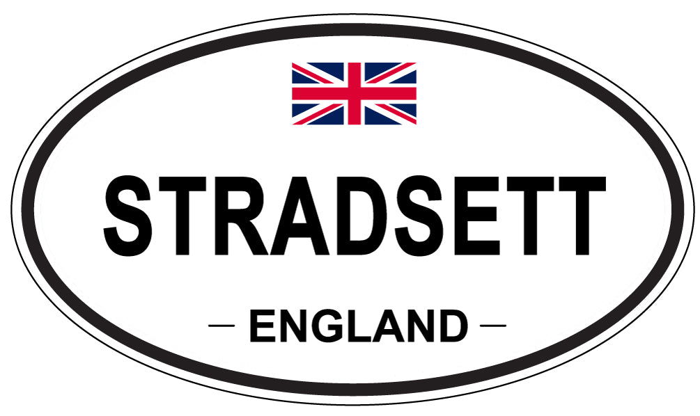 STRADSETT, ENGLAND - Oval Sticker