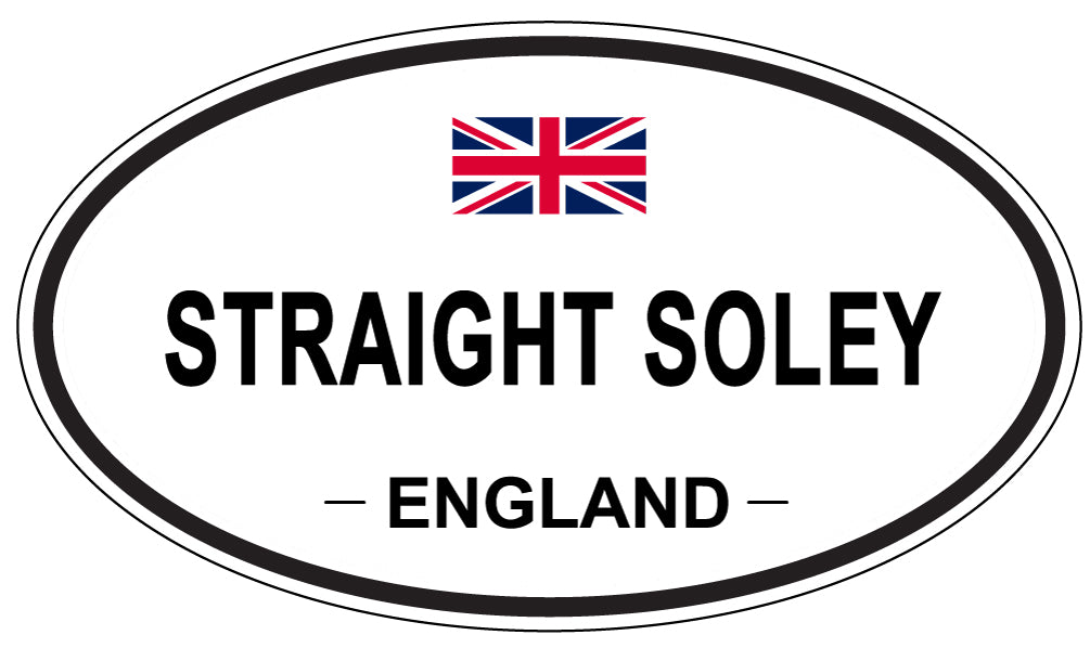 STRAIGHT SOLEY, ENGLAND - Oval Sticker
