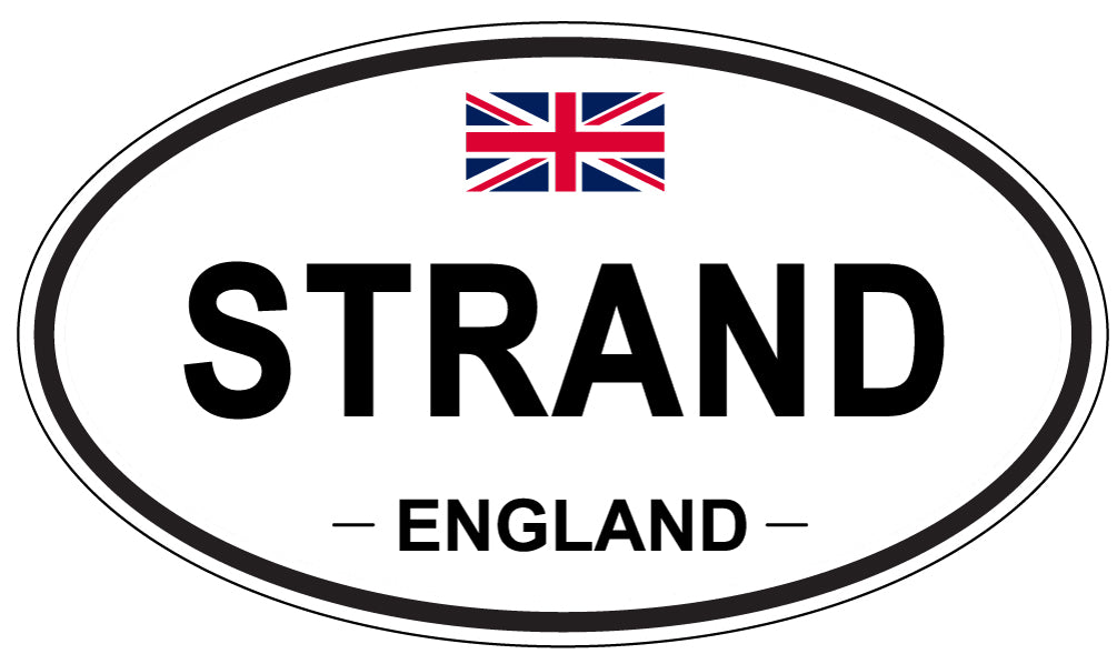 STRAND, ENGLAND - Oval Sticker