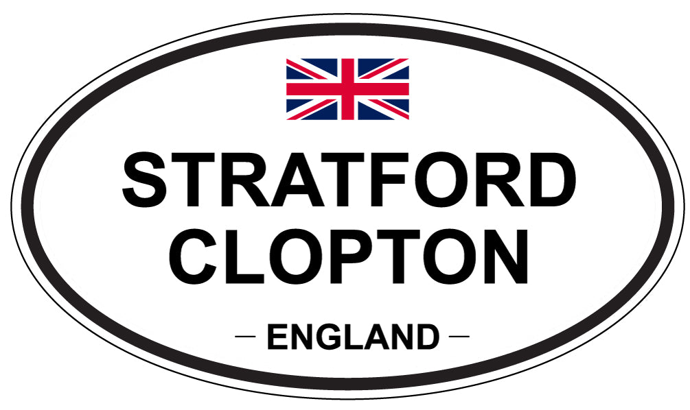 STRATFORD CLOPTON, ENGLAND - Oval Sticker