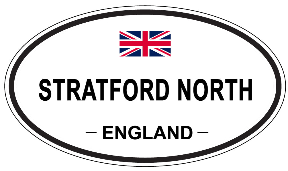STRATFORD NORTH, ENGLAND - Oval Sticker