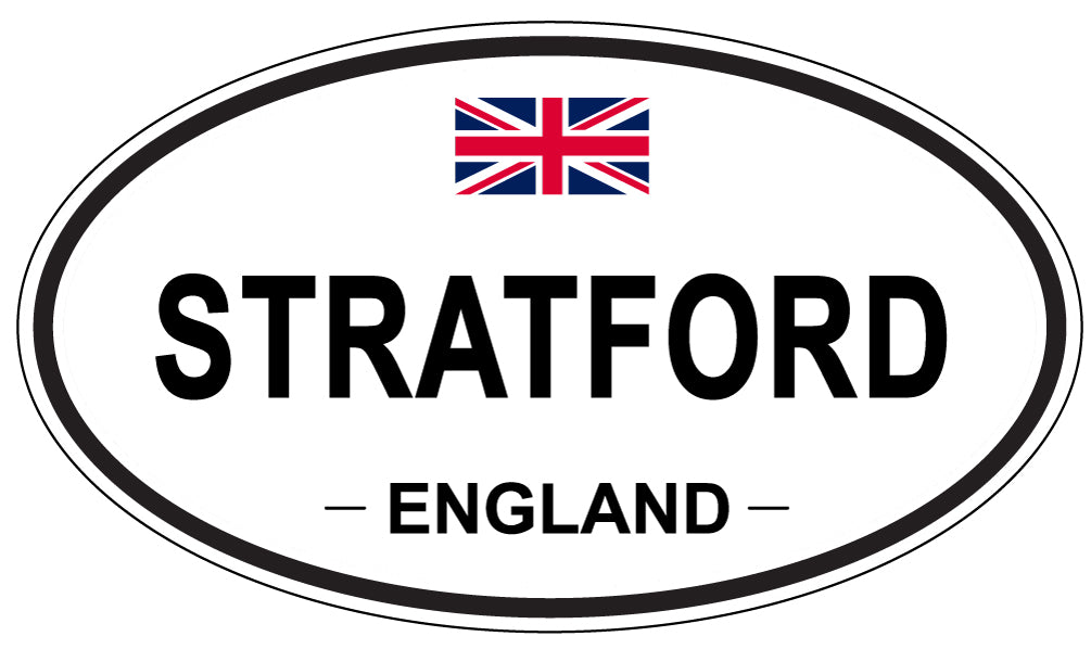 STRATFORD, ENGLAND - Oval Sticker