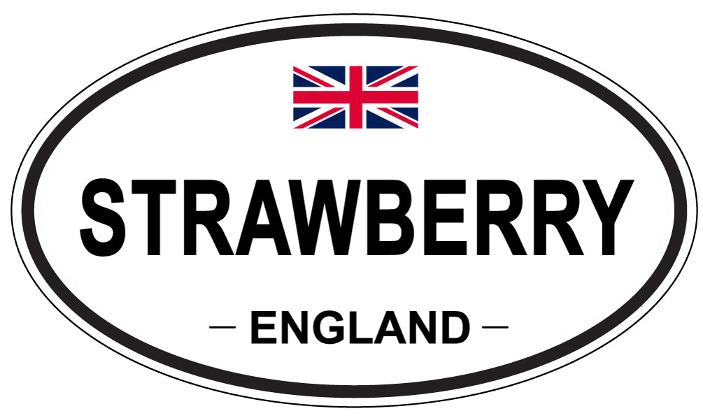 STRAWBERRY, England - Oval Magnet