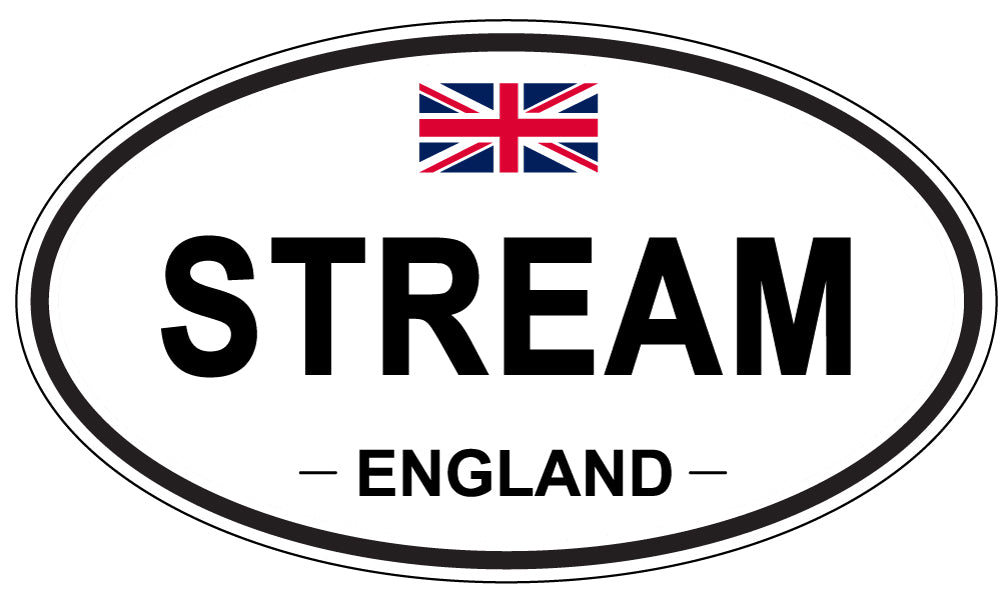 STREAM, England - Oval Magnet