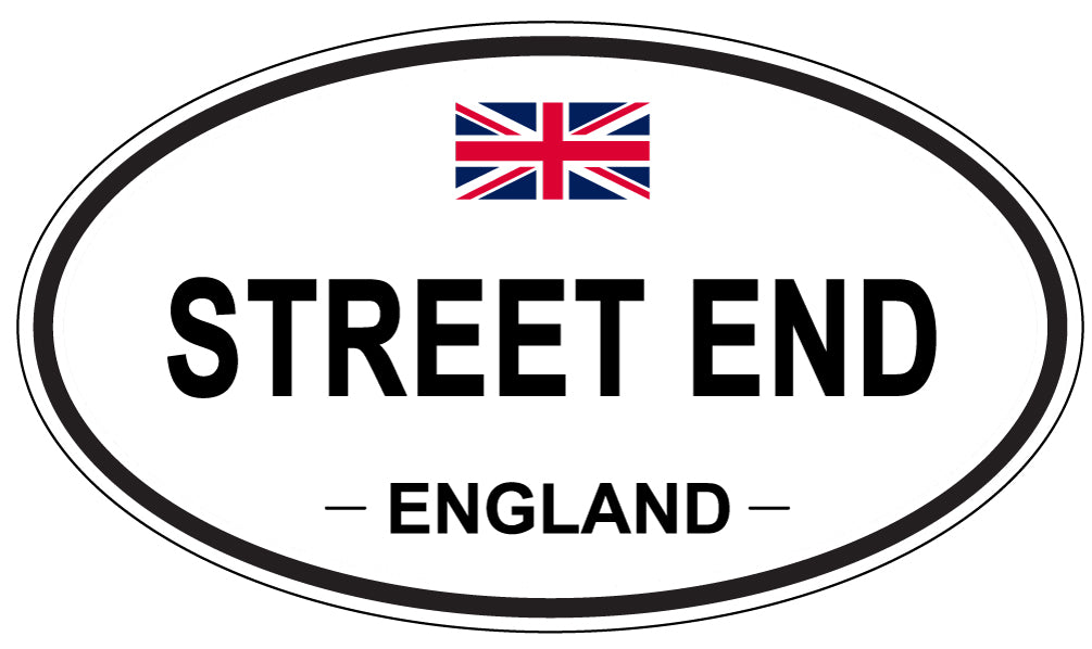 STREET END, England - Oval Magnet