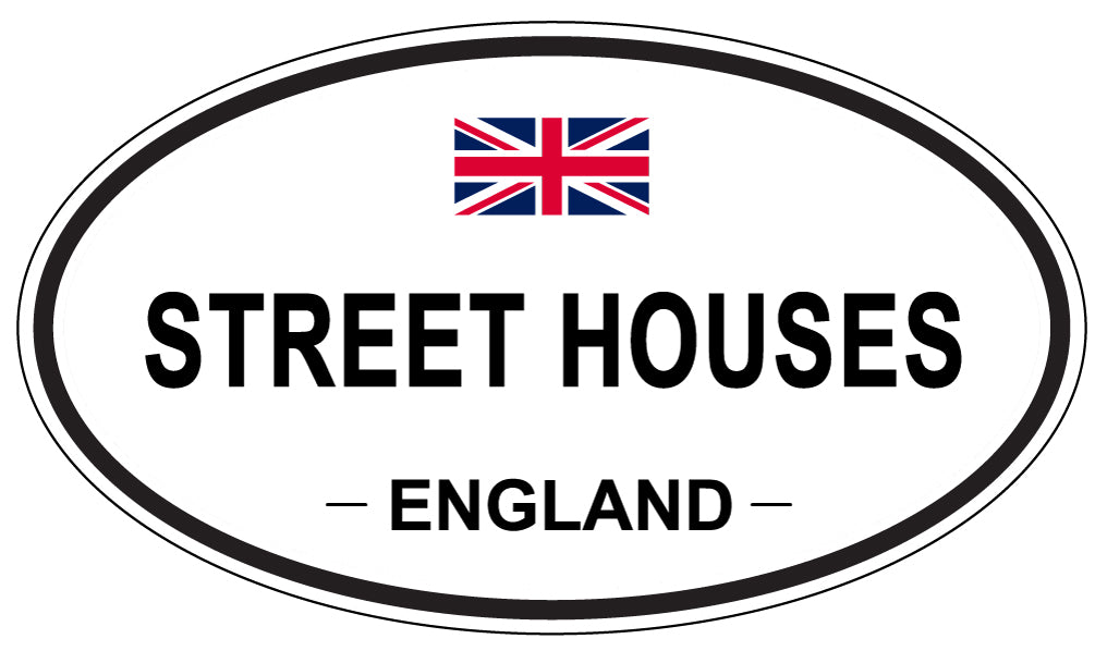 STREET HOUSES, England - Oval Magnet