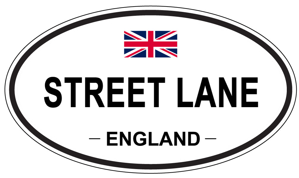 STREET LANE, England - Oval Magnet