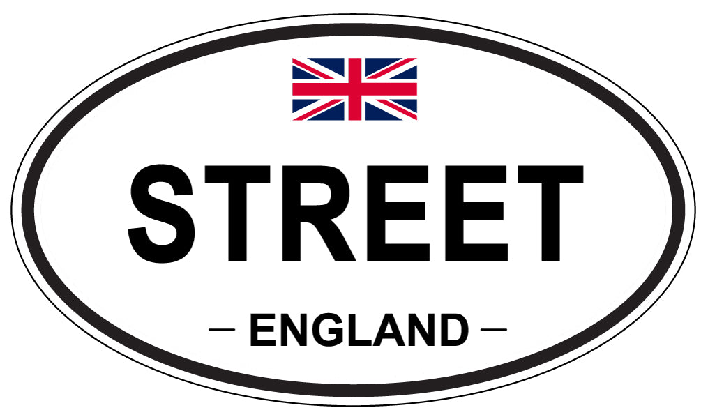 STREET, ENGLAND - Oval Sticker
