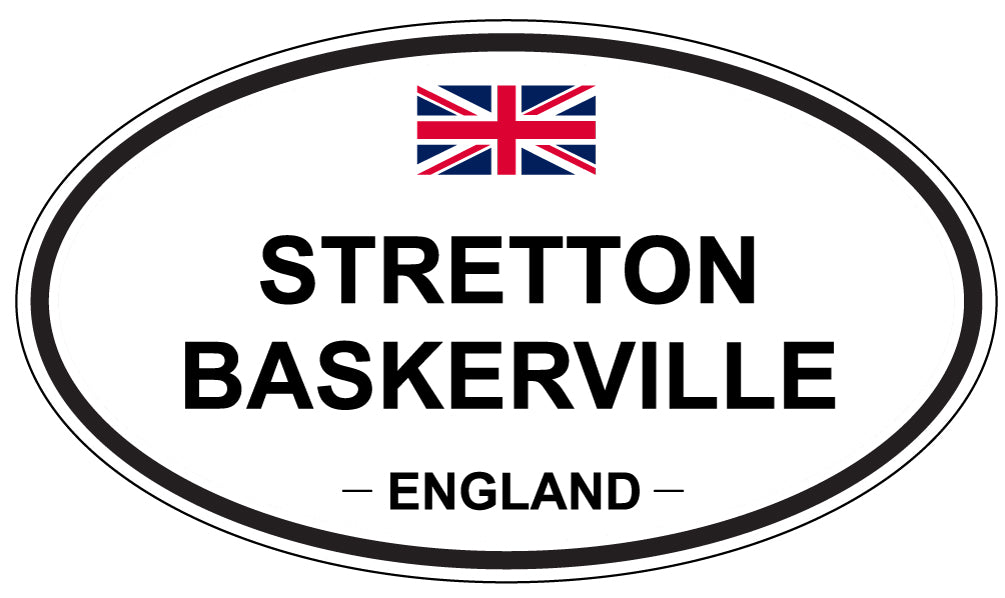 STRETTON BASKERVILLE, ENGLAND - Oval Sticker