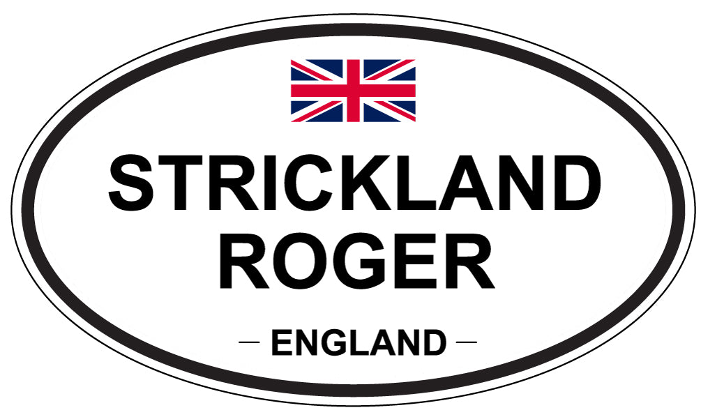 STRICKLAND ROGER, ENGLAND - Oval Sticker