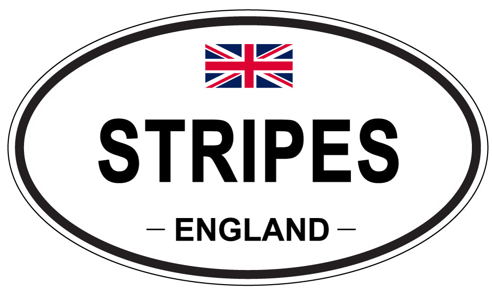 STRIPES, England - Oval Magnet