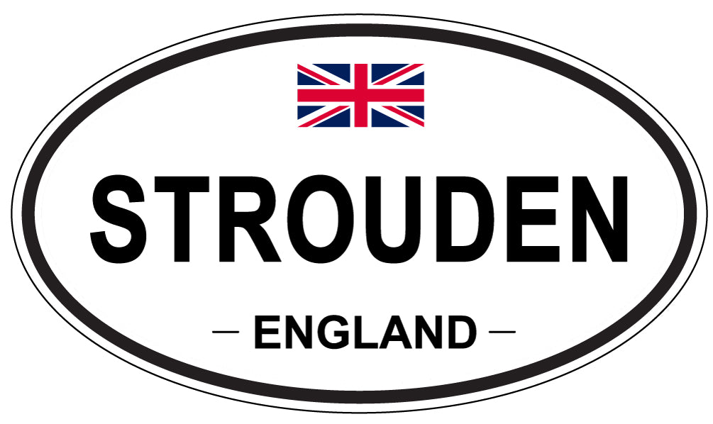 STROUDEN, ENGLAND - Oval Sticker