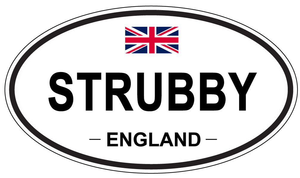 STRUBBY, ENGLAND - Oval Sticker