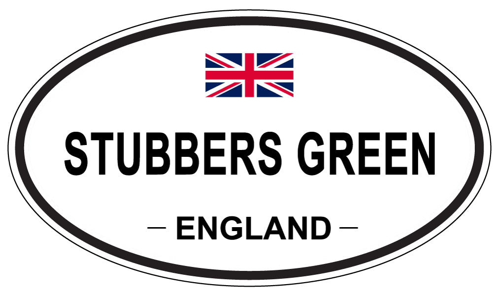 STUBBERS GREEN, ENGLAND - Oval Sticker