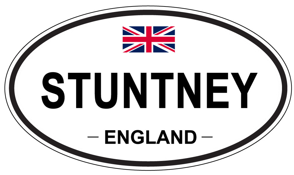 STUNTNEY, ENGLAND - Oval Sticker