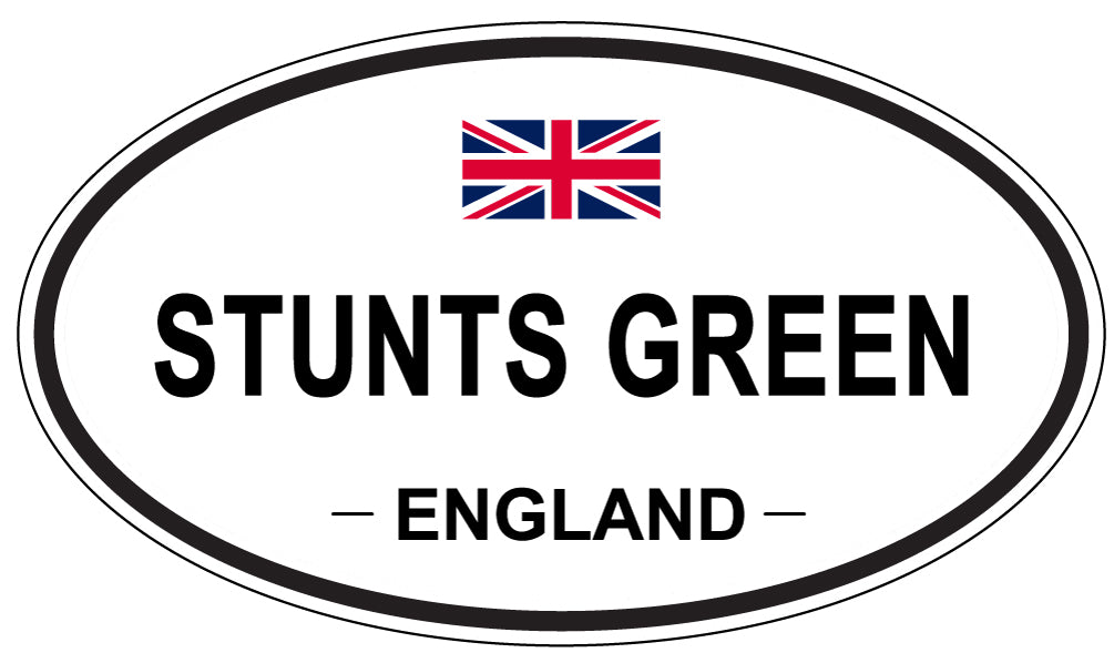 STUNTS GREEN, ENGLAND - Oval Sticker