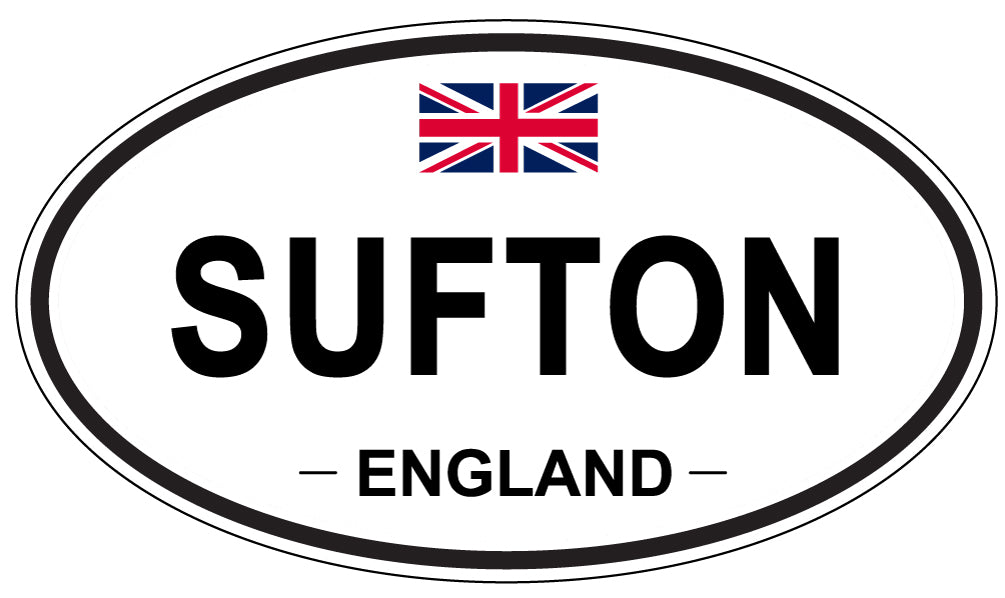 SUFTON, England - Oval Magnet
