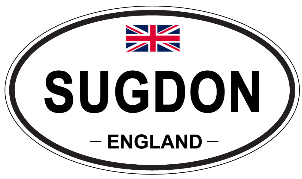 SUGDON, ENGLAND - Oval Sticker