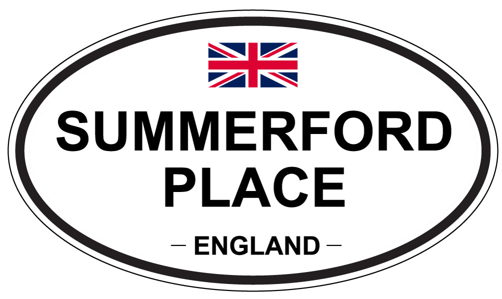SUMMERFORD PLACE, ENGLAND - Oval Sticker