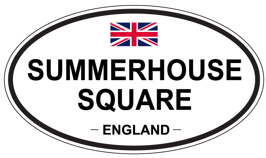 SUMMERHOUSE SQUARE, ENGLAND - Oval Sticker
