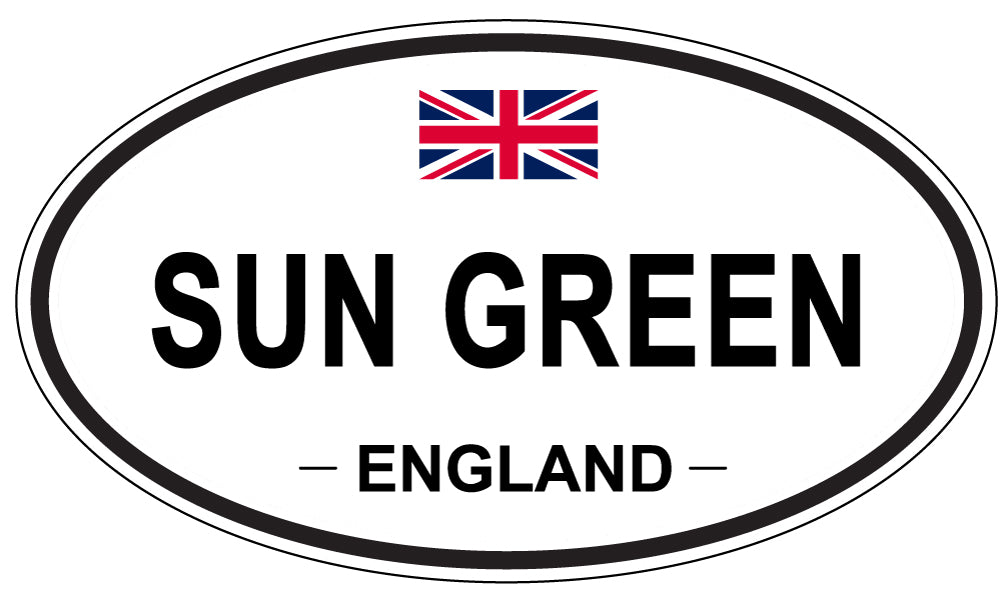 SUN GREEN, England - Oval Magnet