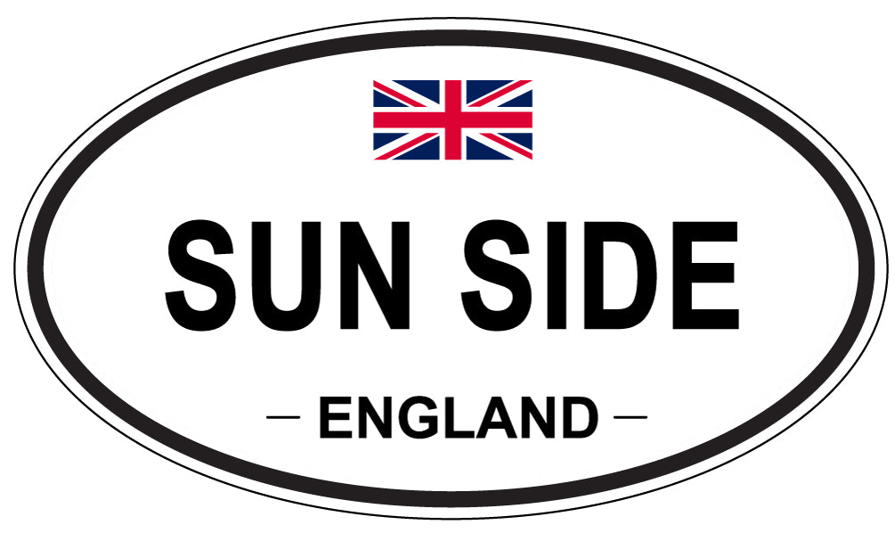 SUN SIDE, England - Oval Magnet