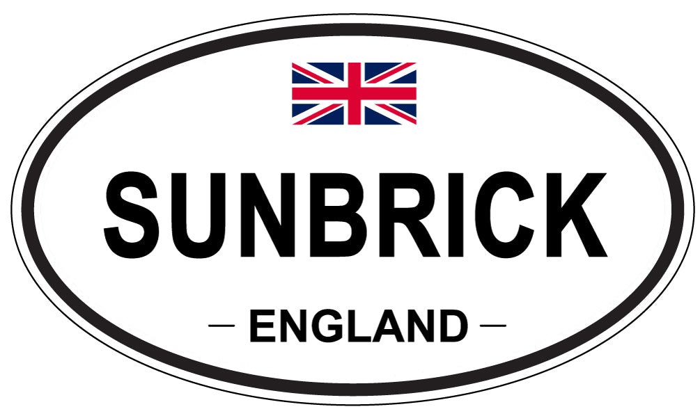 SUNBRICK, ENGLAND - Oval Sticker