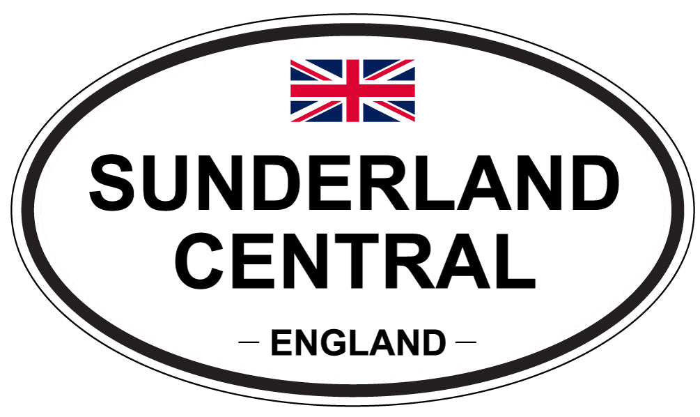 SUNDERLAND CENTRAL, England - Oval Magnet