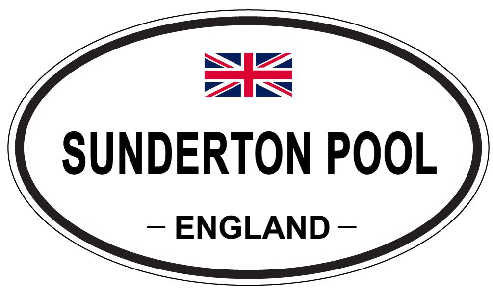SUNDERTON POOL, ENGLAND - Oval Sticker