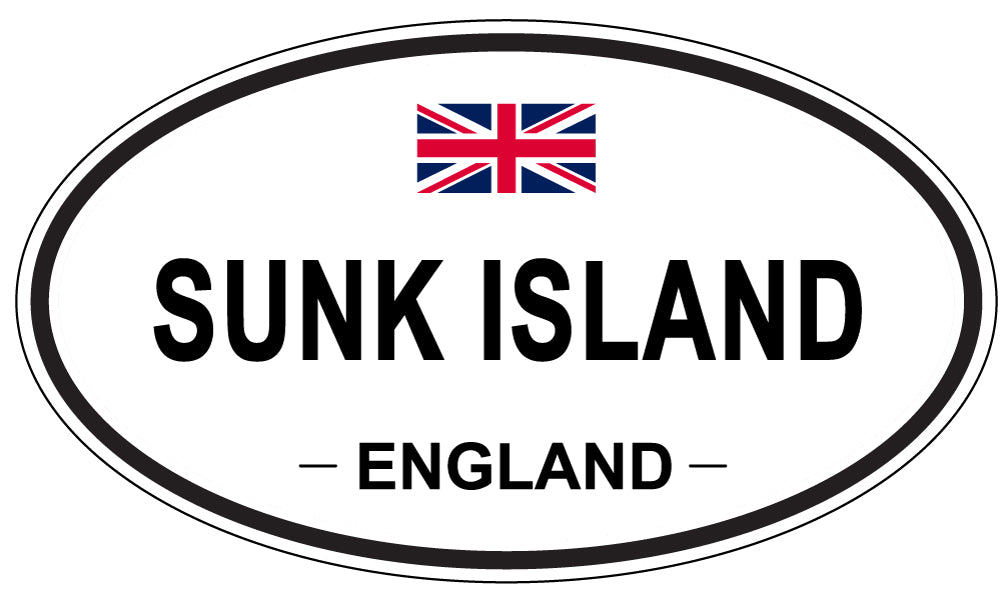 SUNK ISLAND, England - Oval Magnet