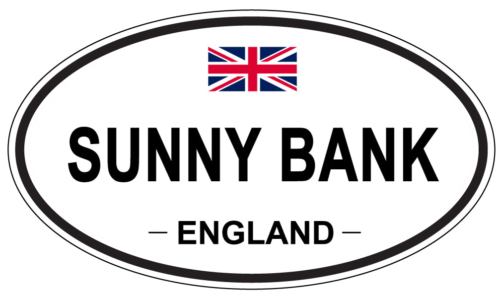 SUNNY BANK, England - Oval Magnet