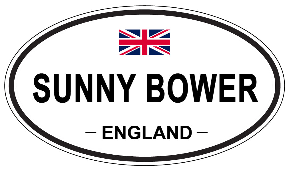 SUNNY BOWER, ENGLAND - Oval Sticker