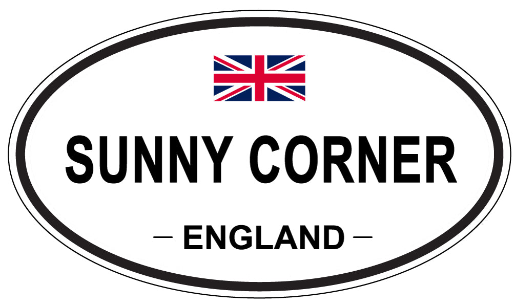 SUNNY CORNER, ENGLAND - Oval Sticker