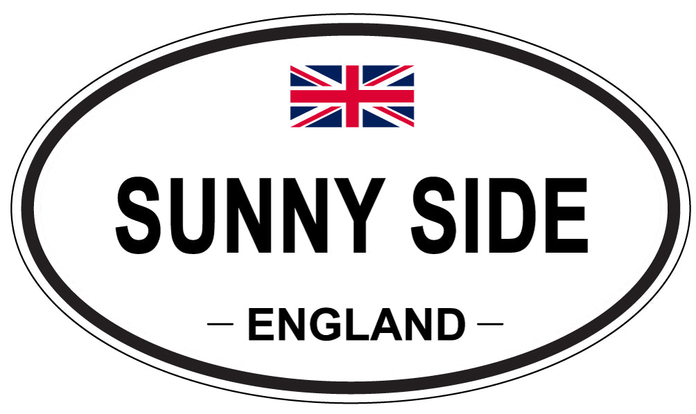 SUNNY SIDE, England - Oval Magnet
