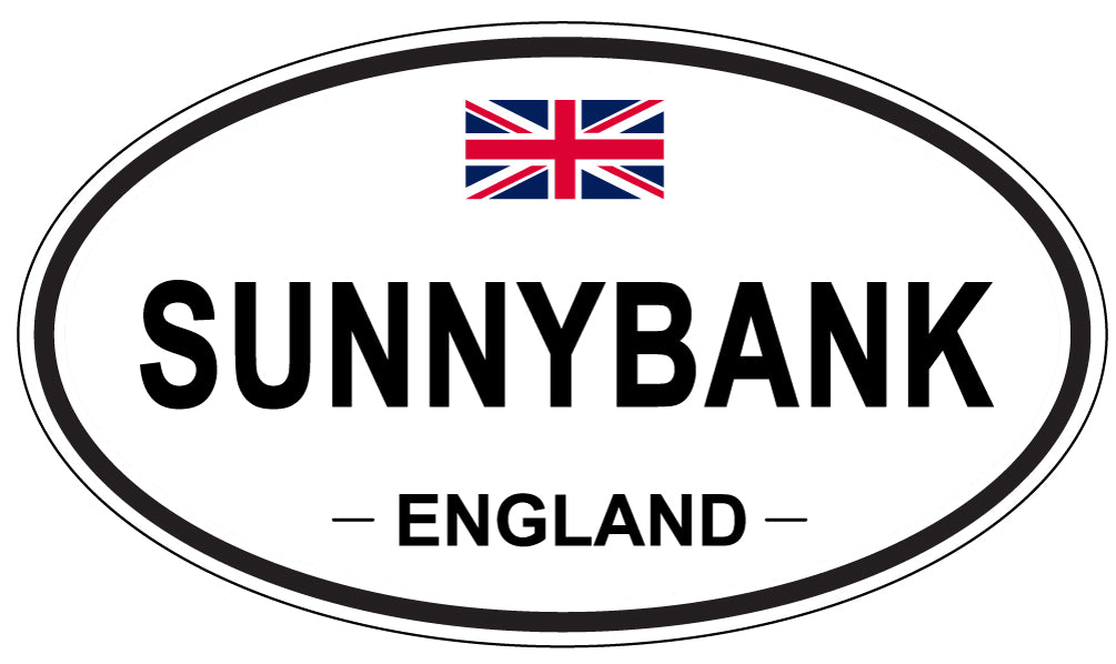 SUNNYBANK, ENGLAND - Oval Sticker